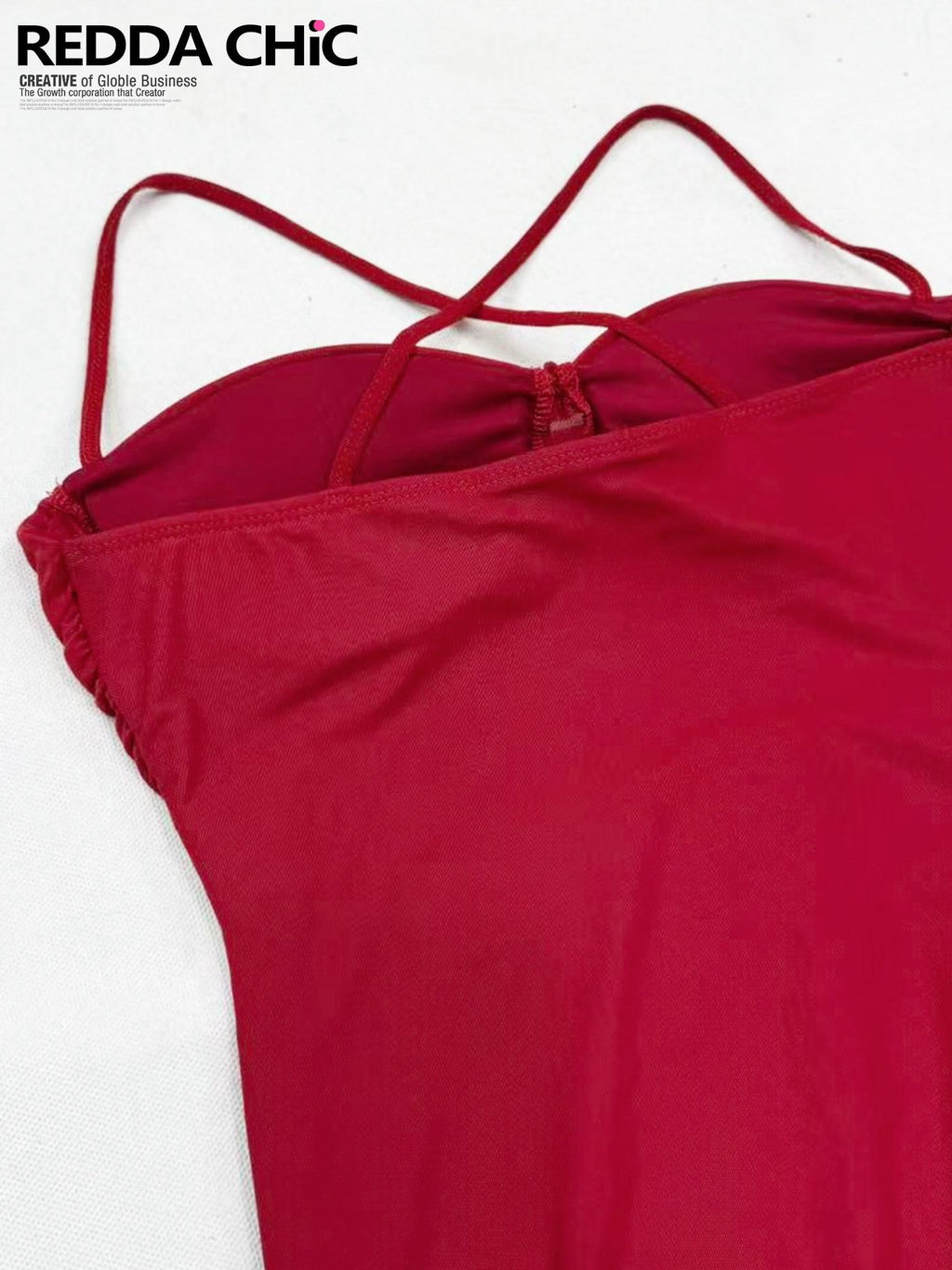 ReddaChic Sexy Mesh Overlay Slim Hip Hugging Beach Vacation Wine Red Denim Shorts