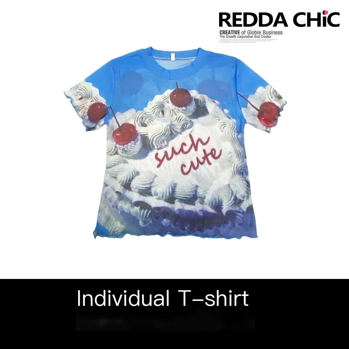 ReddaChic_Sexy_Mesh_Slim_Fit_Cropped_Crewneck_Printed_Letter_Blue_Long_Sleeve_T-Shirts_MISSTT