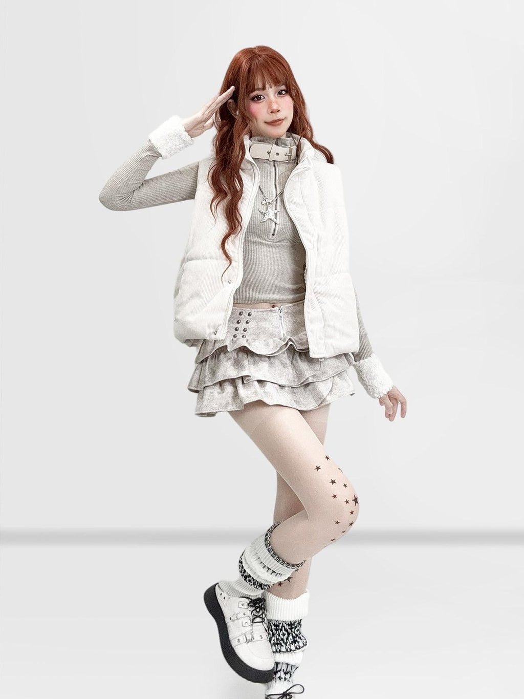 ReddaChic Sexy Oatmeal Slim Fit Knit Patchwork Women Fashion Mini Skirts