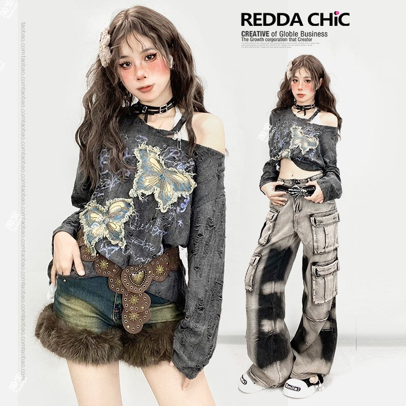 ReddaChic_Sexy_Party_Edgy_Asymmetric_Detail_Young_Women_One_Size_Gray_Mini_Skirts_MISSTT