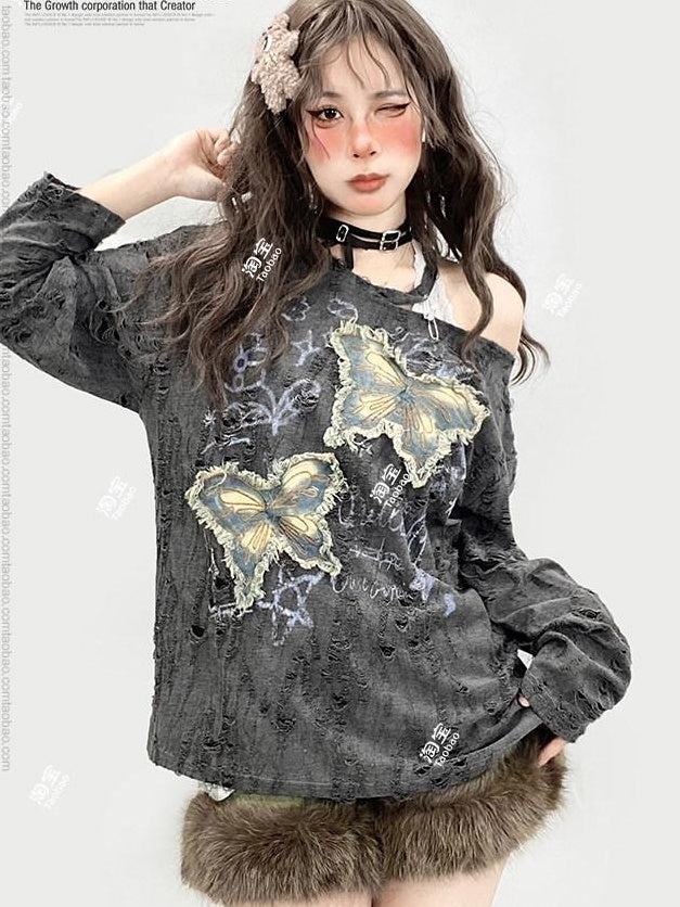 ReddaChic Sexy Party Edgy Asymmetric Detail Young Women One Size Gray Mini Skirts