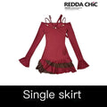 ReddaChic_Sexy_Slim_Fit_Bardot_Neck_Burgundy_Waist_Defining_Women_Short_Sleeve_T-Shirts_MISSTT
