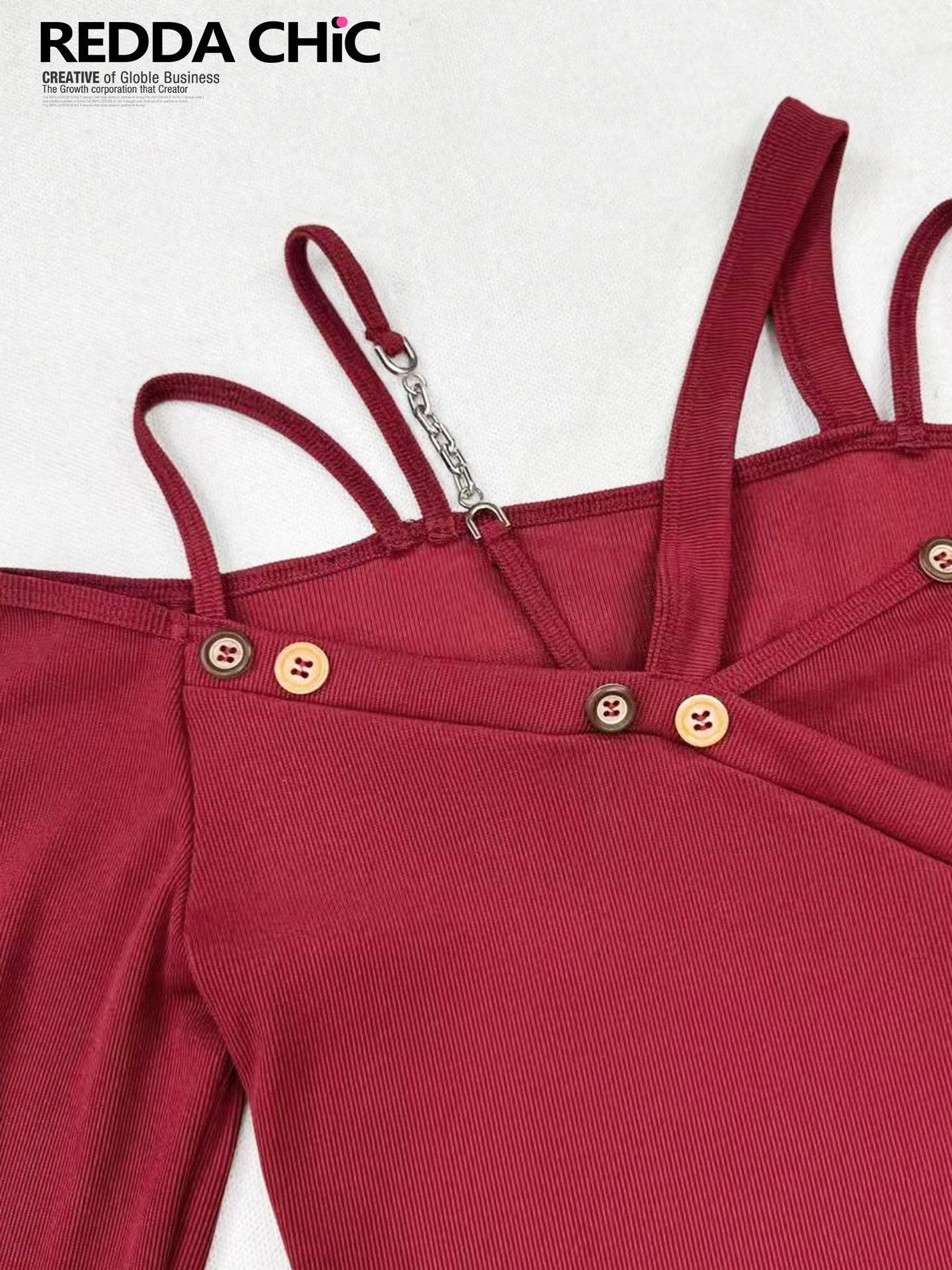 ReddaChic Sexy Slim Fit Bardot Neck Burgundy Waist Defining Women Short Sleeve T-Shirts