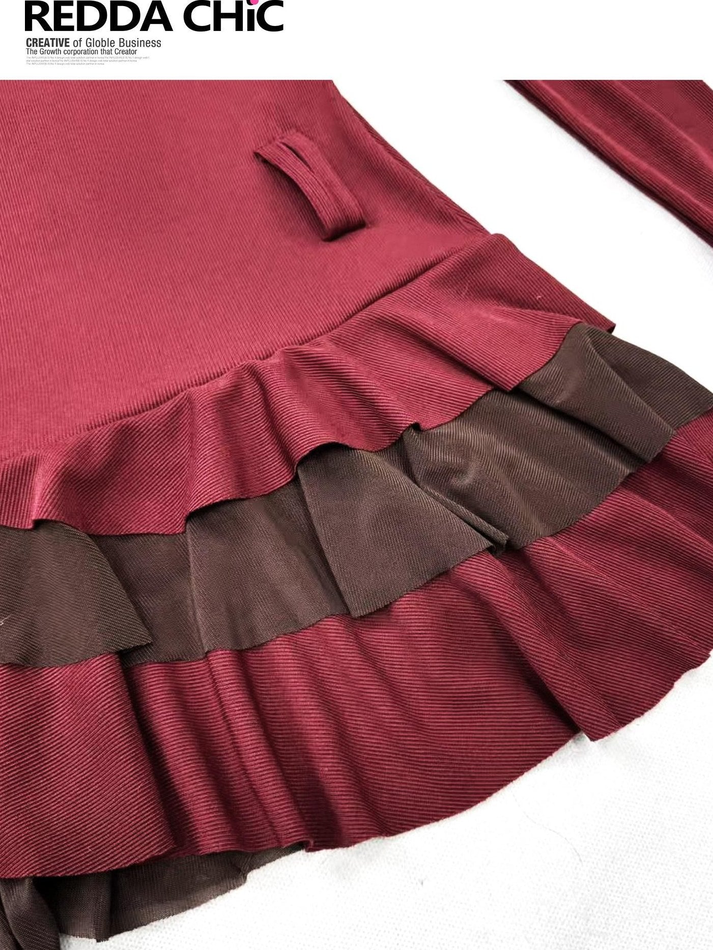 ReddaChic Sexy Slim Fit Bardot Neck Burgundy Waist Defining Women Short Sleeve T-Shirts