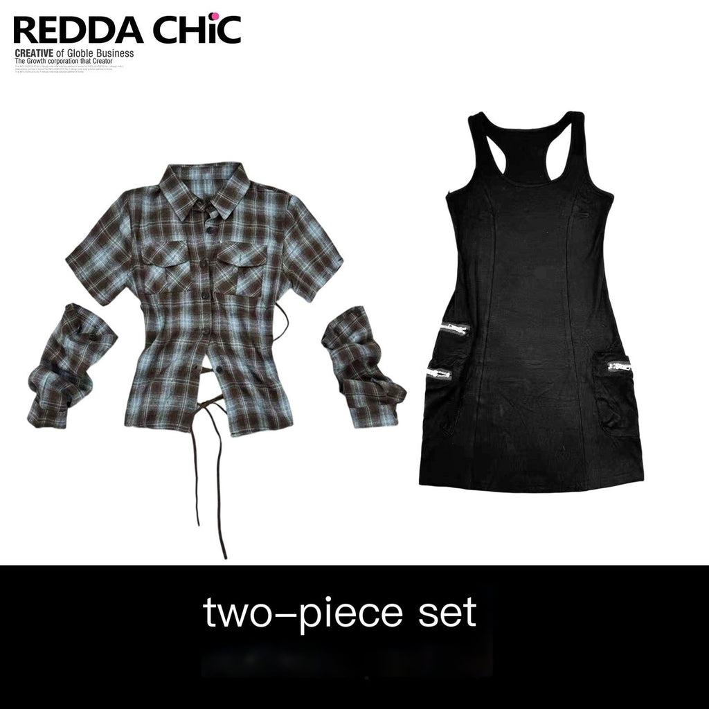 ReddaChic_Sexy_Two_Piece_Slim_Bodycon_Shirt_Sleeve_Citywalk_Mini_Slip_Mini_Dresses_MISSTT