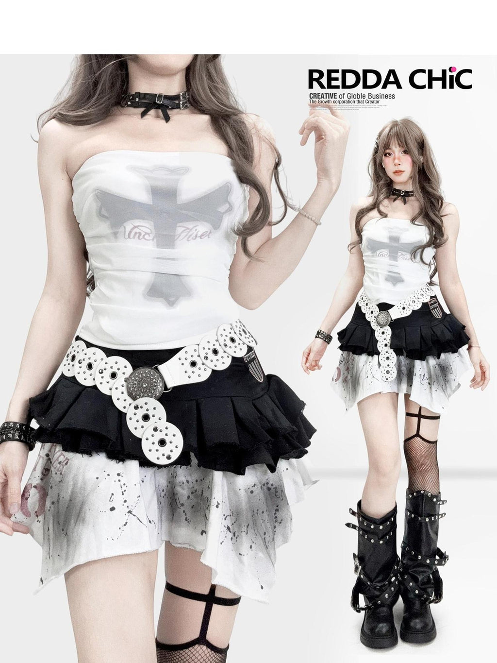 ReddaChic Sheer Mesh Cropped H Vest Women One Size Breathable Short Sleeve T-Shirts