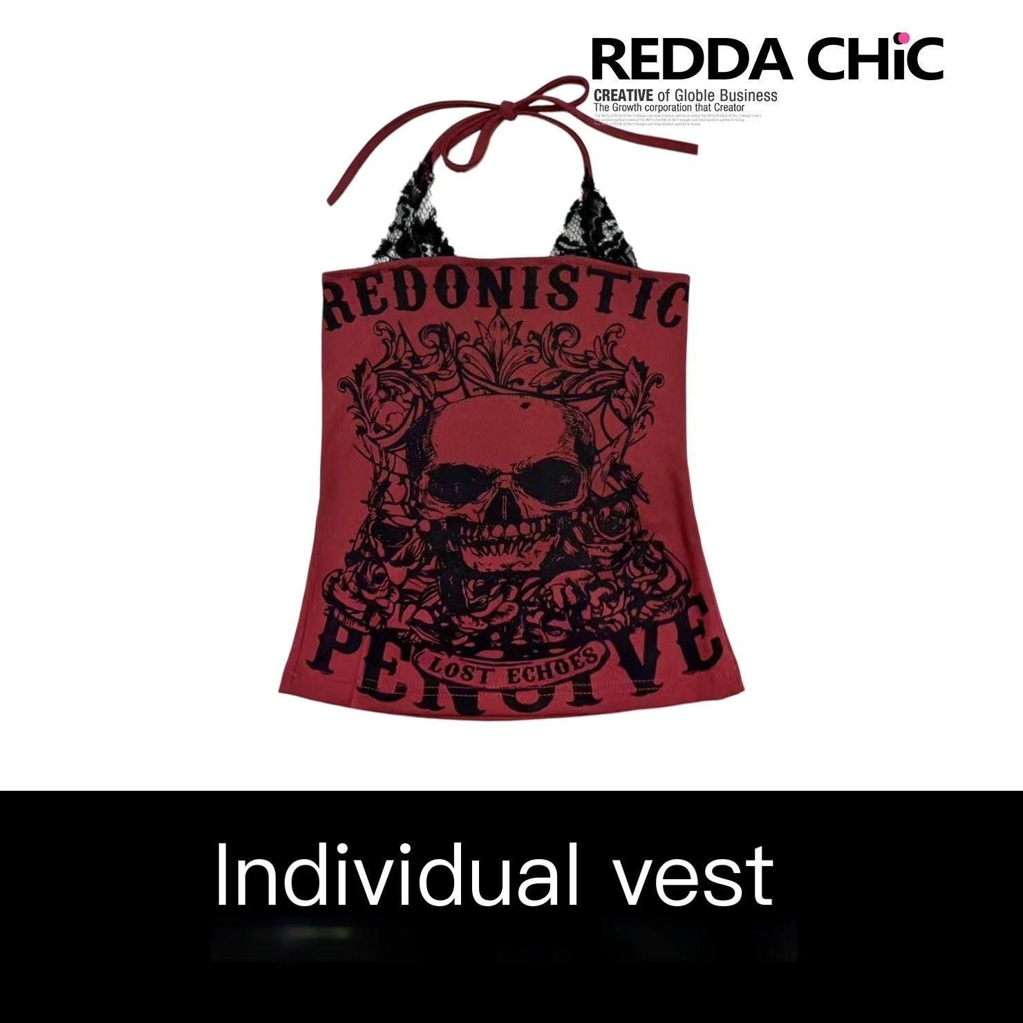 ReddaChic_Skull_Print_Halter_Slim_Fit_Burgundy_Short_Crop_For_Women_Tube_Tops_/_Bandeaus_MISSTT