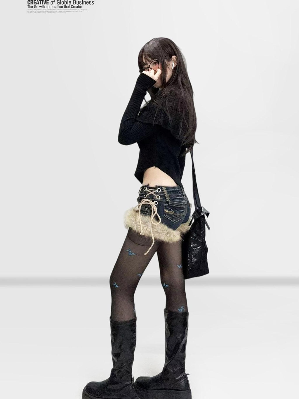 ReddaChic Sleek Slim Fit Knit Gothic Two Piece For Women Fashion Accessories Leg Warmers