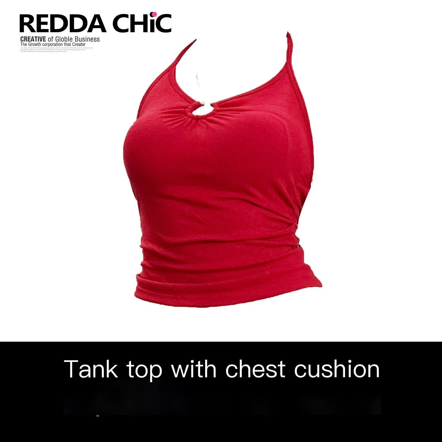 ReddaChic_Slim_V-neck_Halter_Padded_Crop_Butterfly_Print_Red_Women_Top_&_Skirt_Sets_MISSTT