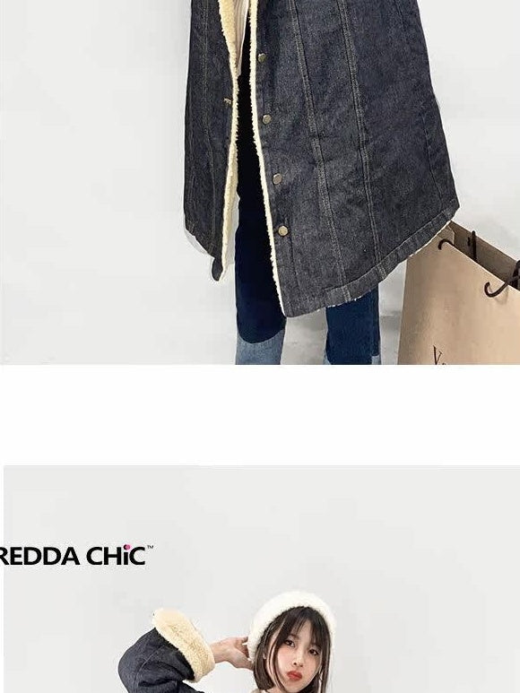 ReddaChic Soft Cotton Pocket Korean Loose Fit Polo Collar Button Black Knitwear Sweaters