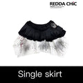 ReddaChic_Soft_Printed_Cotton_Mid_Rise_Asymmetrical_Tiered_Skirted_Women_Short_Trousers_MISSTT