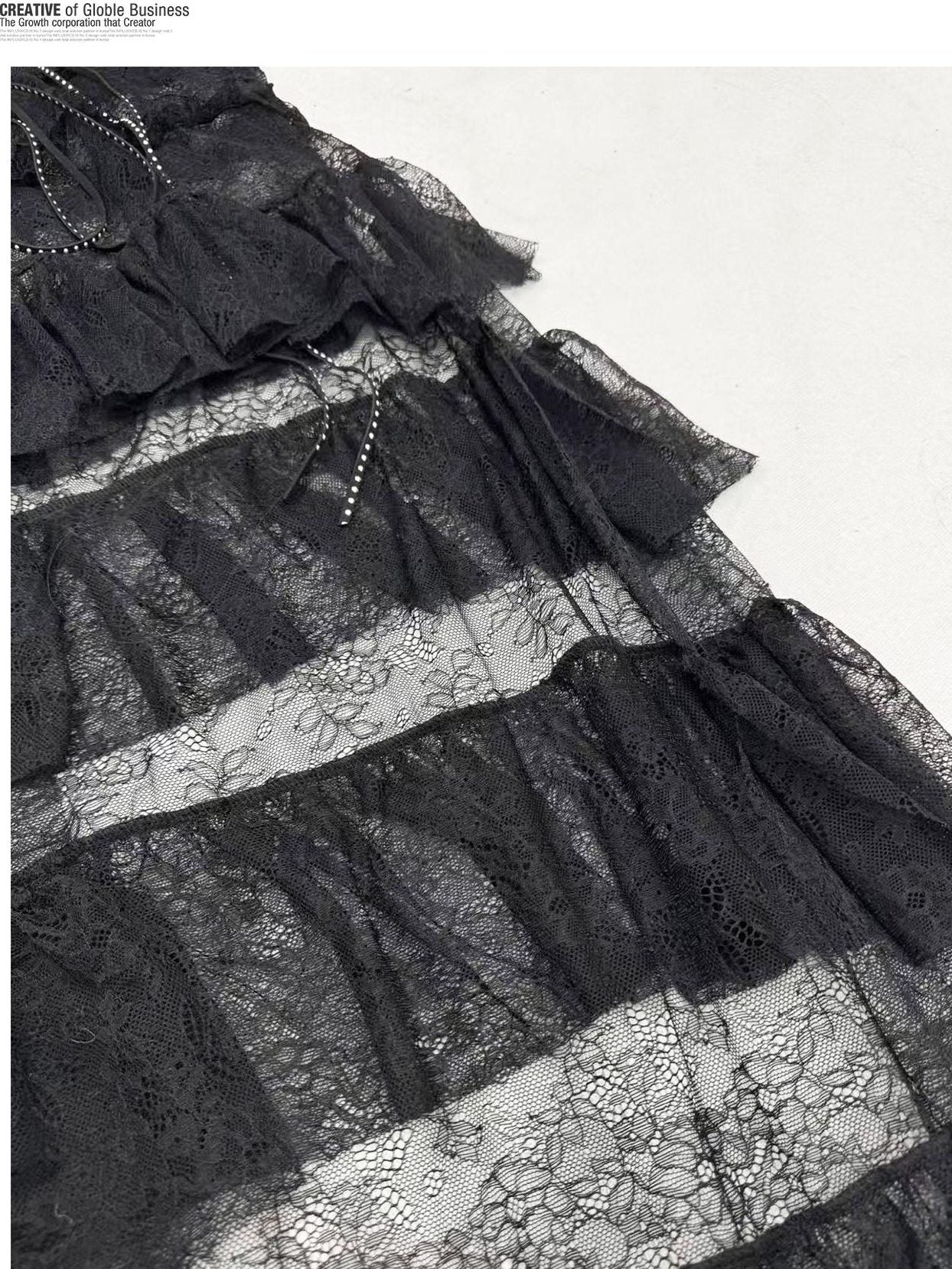 ReddaChic Sultry Black Lace Slim Fit Concert Ready Women Chic Strapless Midi Dresses