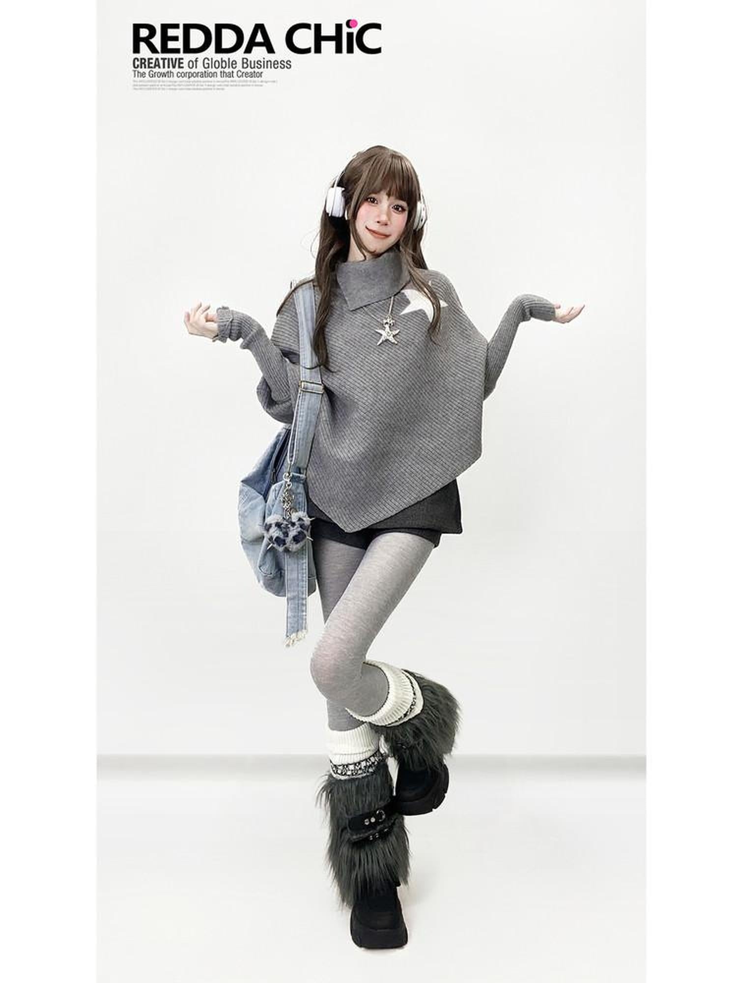 ReddaChic Thermal Commuter Relaxed Fit Office Crew Gray Solid Short Sleeve T-Shirts