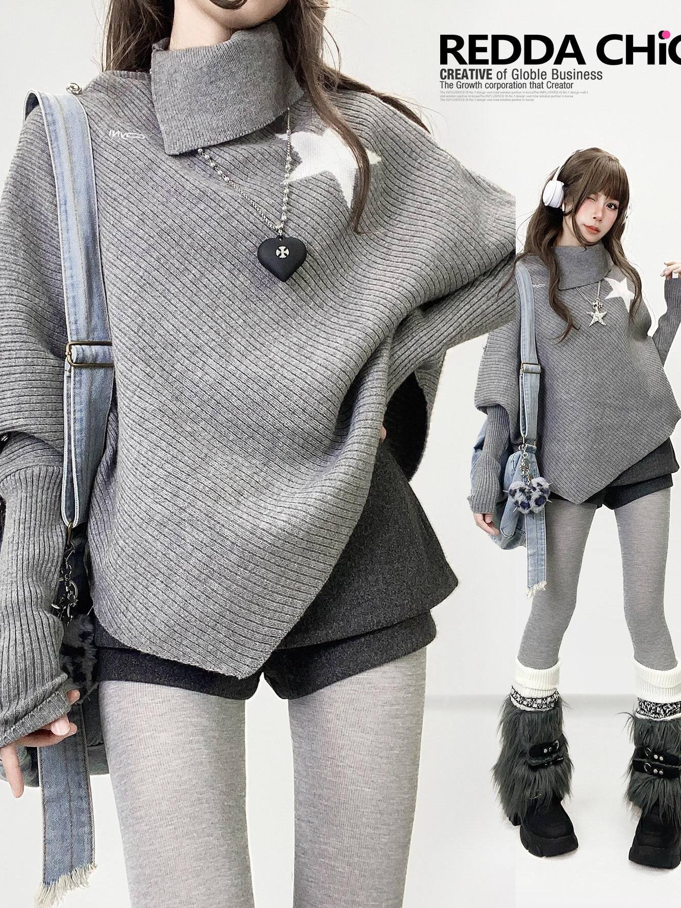 ReddaChic Thermal Commuter Relaxed Fit Office Crew Gray Solid Short Sleeve T-Shirts
