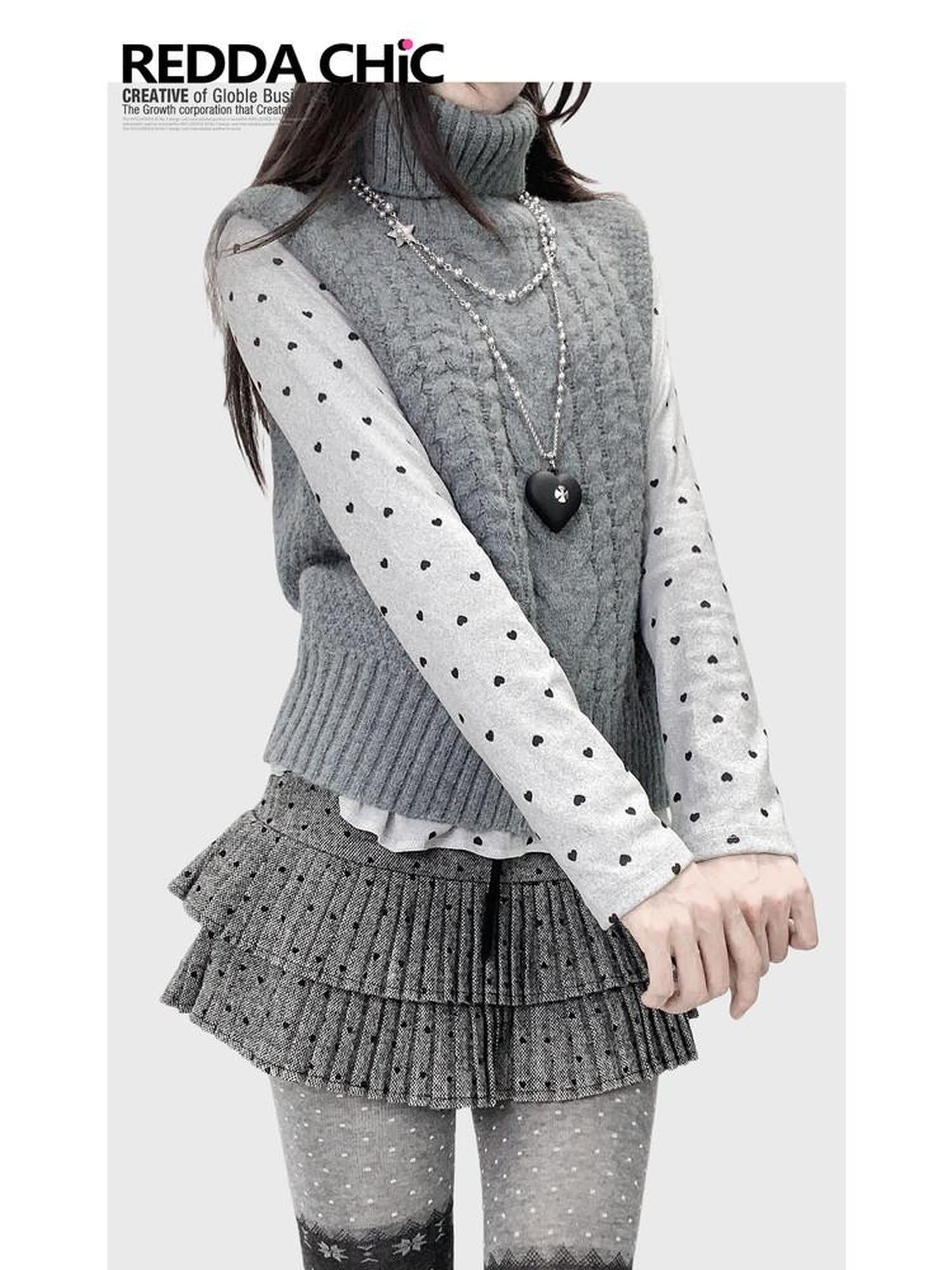 ReddaChic Thermal Velvet Slim Fit Casual Long Sleeve Crewneck Light Gray Slip Midi Dresses