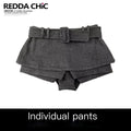 ReddaChic_Thick_Casual_Spliced_Side_Zip_Dark_Gray_Women_Citywalk_Long_Sleeve_T-Shirts_MISSTT