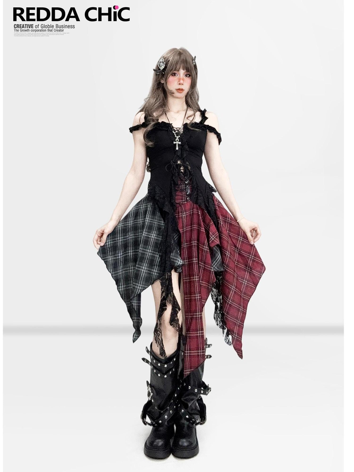 ReddaChic Tie Front Lace Cropped V-neck Slim Curve Vest Women Knit Cardigans