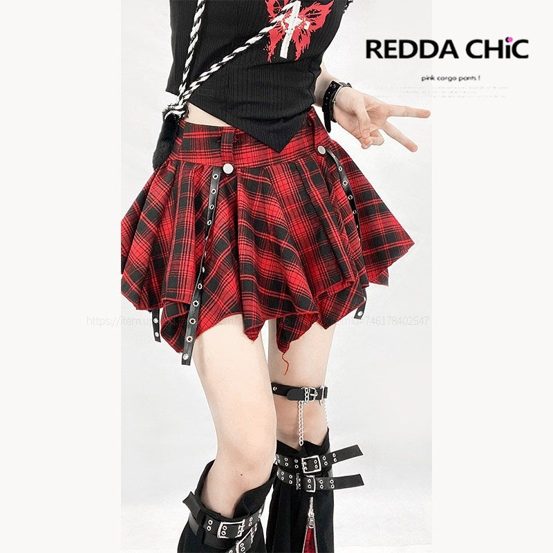 ReddaChic_Tie_Waist_Flared_Cake_Skirt_Street_Style_Women_Long_Sleeve_T-Shirts_MISSTT