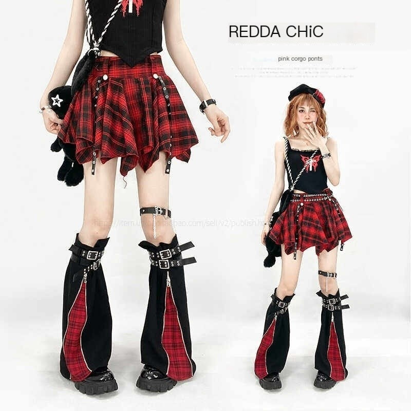 ReddaChic_Tie_Waist_Flared_Cake_Skirt_Street_Style_Women_Long_Sleeve_T-Shirts_MISSTT