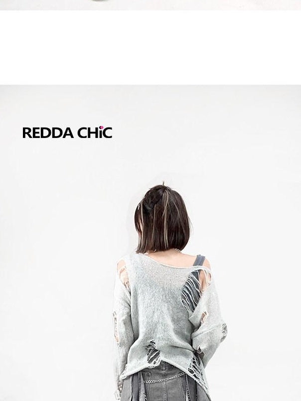 ReddaChic Uv Protective Loose Crochet Openwork Women Casual Pullover Clothing Accessories