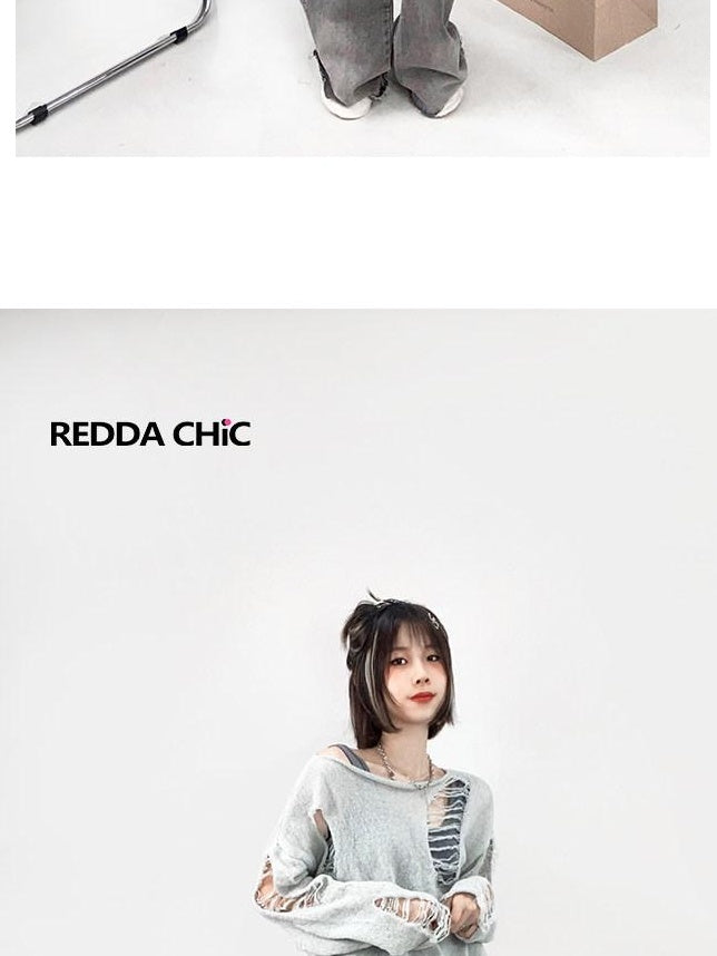 ReddaChic Uv Protective Loose Crochet Openwork Women Casual Pullover Clothing Accessories