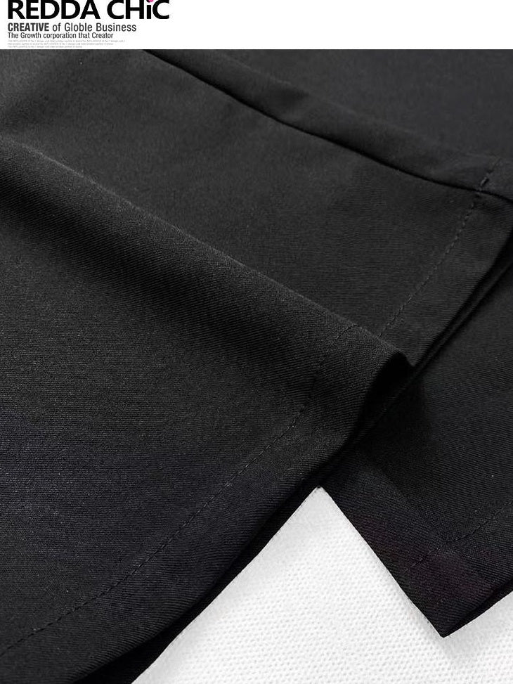 ReddaChic Versatile Minimalist Black Elastic Waist Teen Girls Casual Maxi Dresses