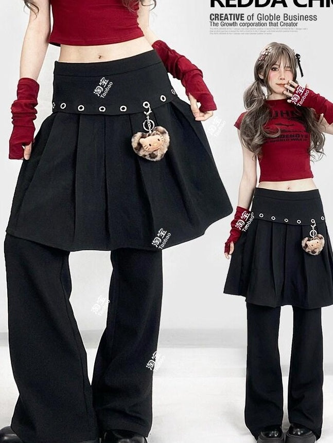 ReddaChic Versatile Minimalist Black Elastic Waist Teen Girls Casual Maxi Dresses