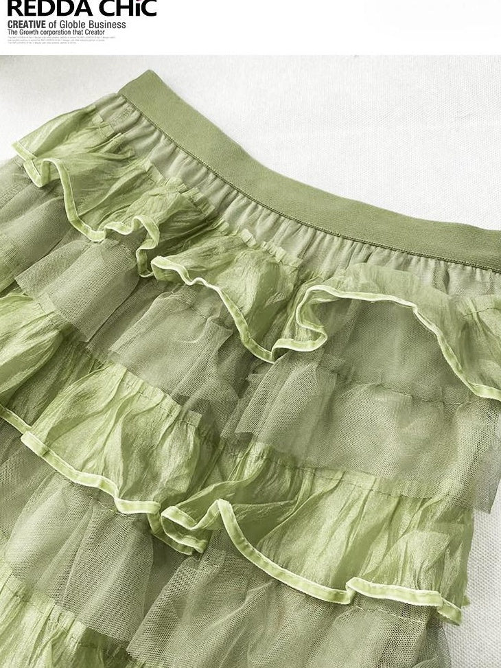 ReddaChic Versatile Solid Green Strapless Stretch One Size Crop Tube Tops / Bandeaus