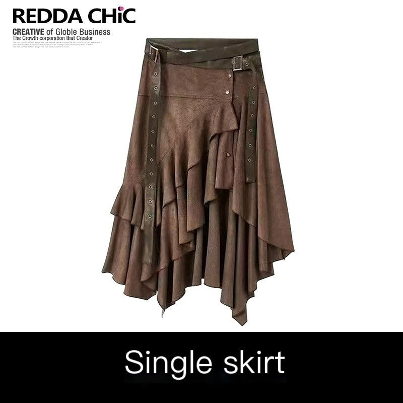 ReddaChic_Vintage_Ruffle_Slim_Mid_Waist_Coffee_Patchwork_Young_Women_Long_Sleeve_T-Shirts_MISSTT