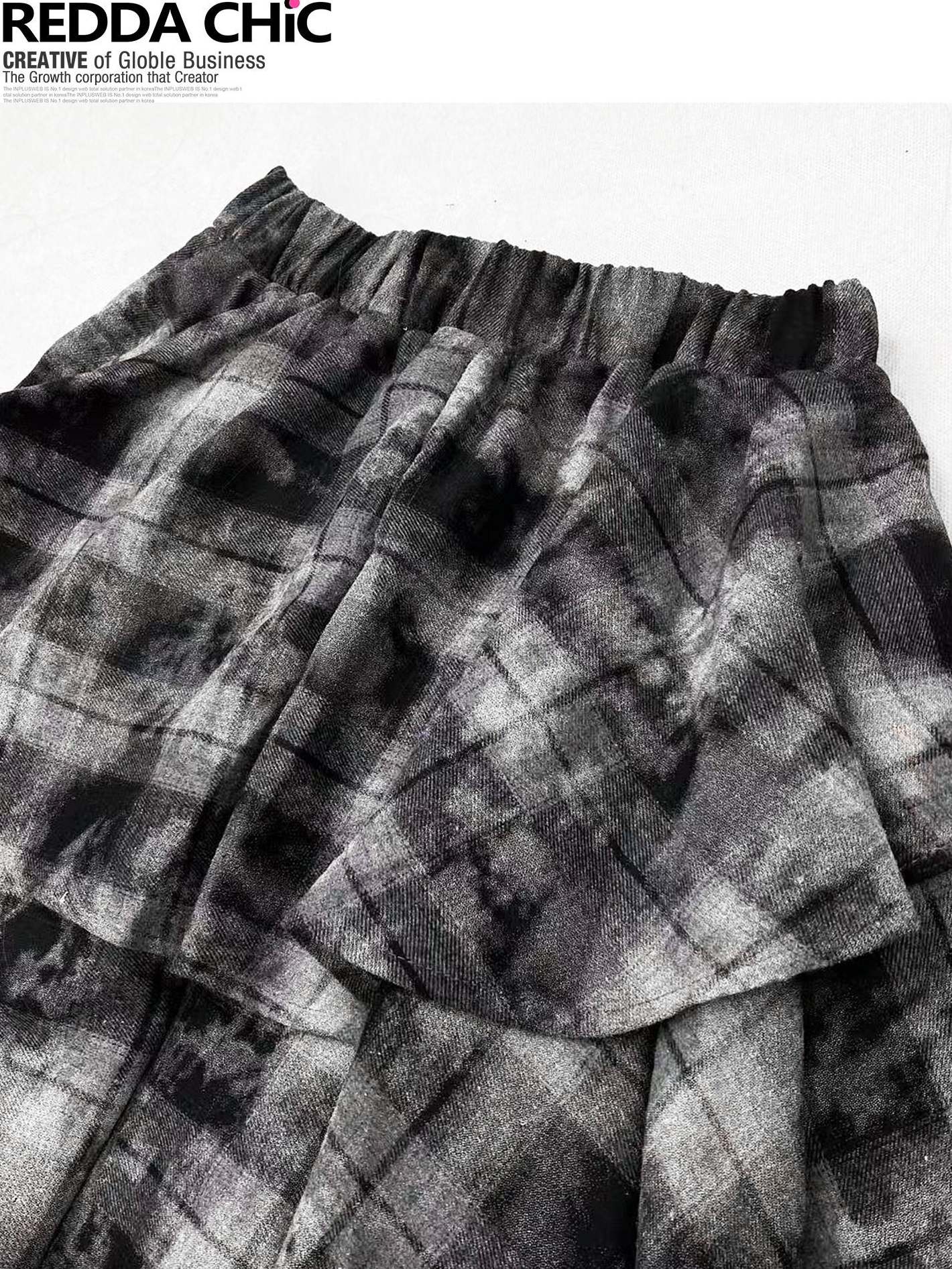 ReddaChic Vintage Tie Dye Ruffle Asymmetric Mid Waist Loose Teen Mini Skirts