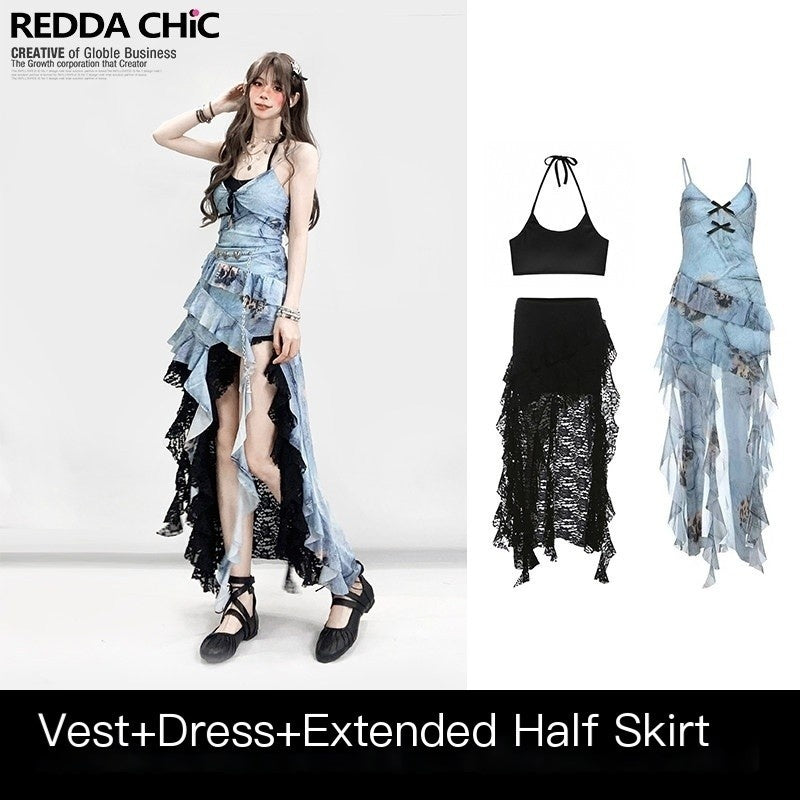 ReddaChic_Waist_Cinching_Vintage_Asymmetric_V-neck_Printed_Strappy_Slip_Midi_Dresses_MISSTT