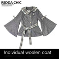 ReddaChic_Warm_Thick_Cute_Preppy_Plaid_Cloak_Silhouette_Women_Two_Piece_Flare_Jeans_MISSTT
