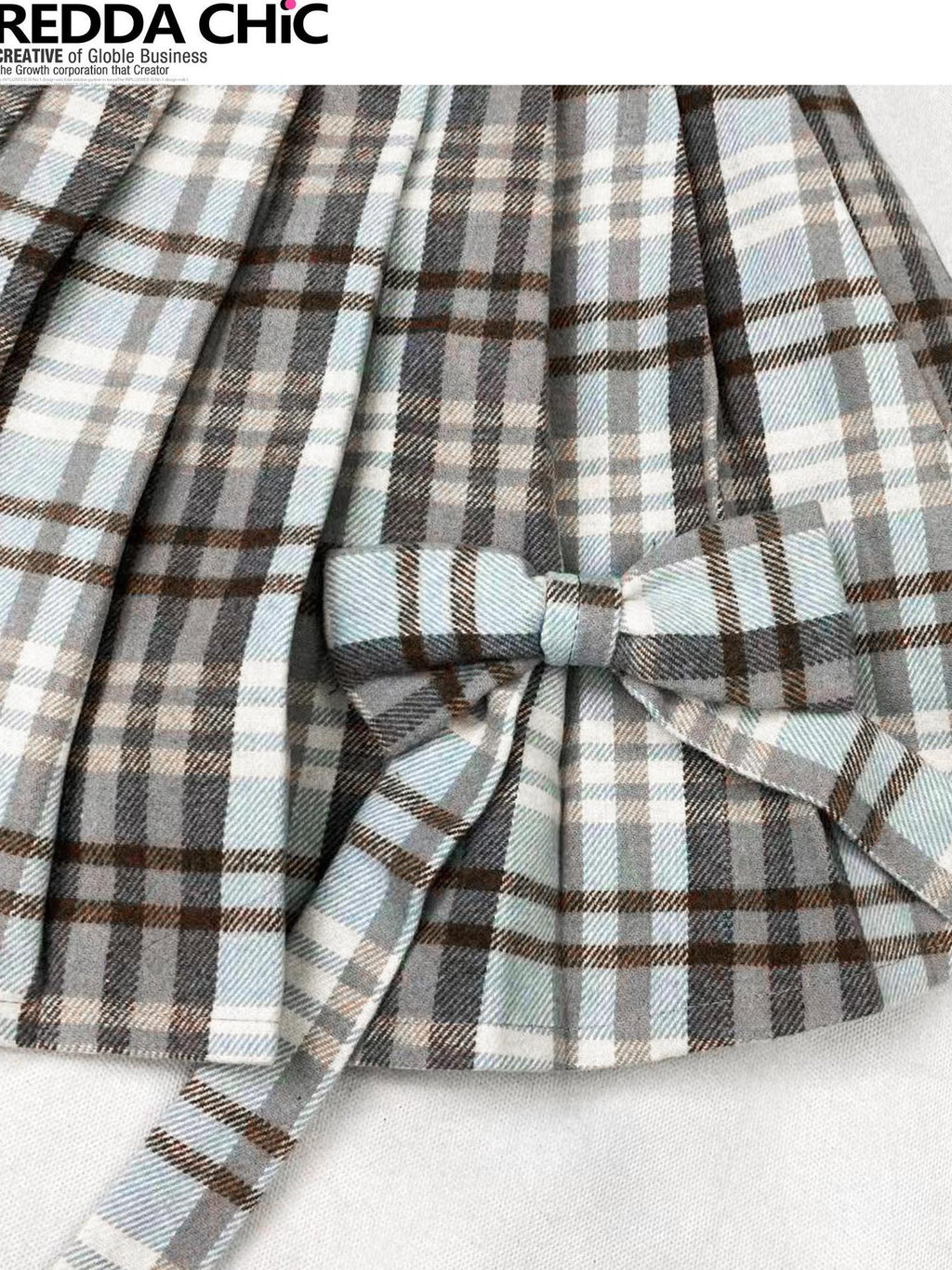ReddaChic Warm Thick Cute Preppy Plaid Cloak Silhouette Women Two Piece Flare Jeans