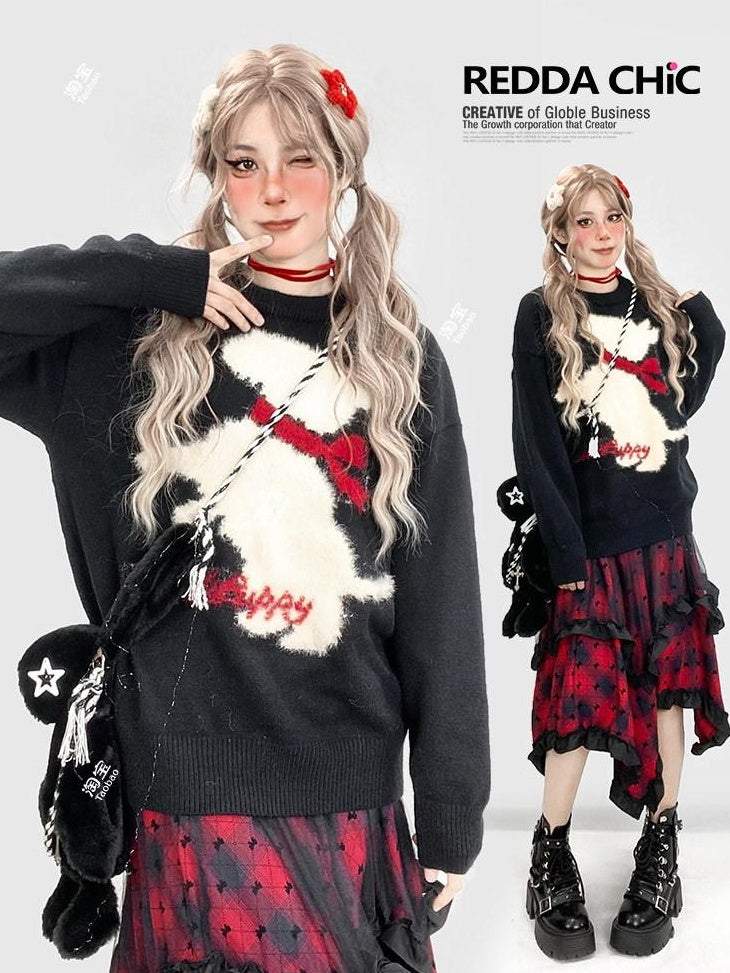 ReddaChic Wine Red Rococo Patchwork Irregular A Line Mid Waist Citywalk Mini Skirts