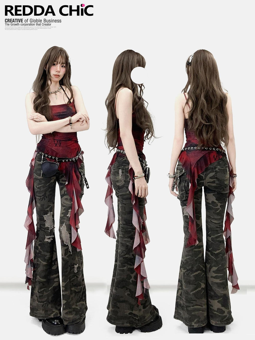 ReddaChic Wine Red Slim Fit Commuter Style Solid Minimal Womens Straight Jeans