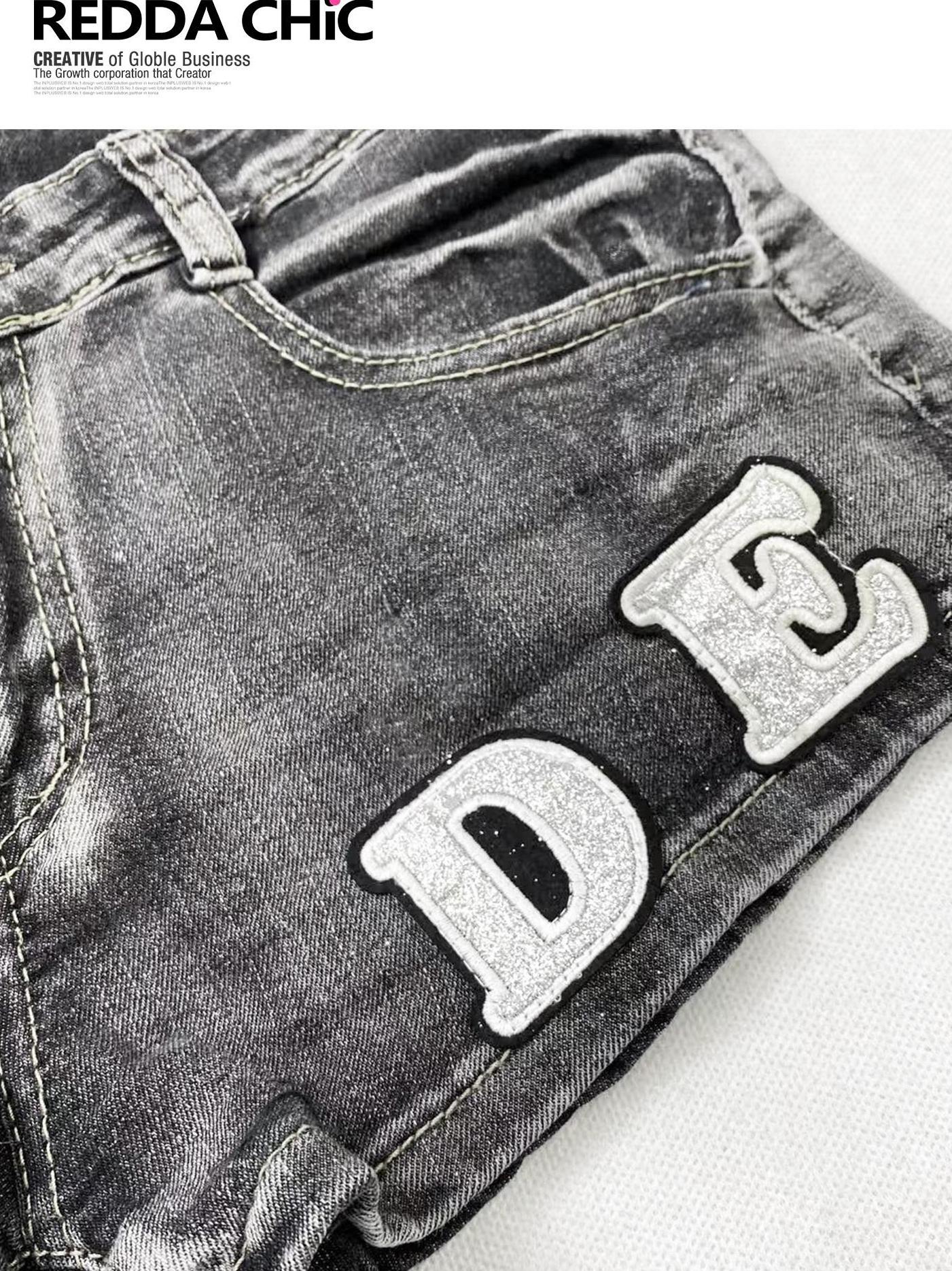 ReddaChic Y2K Patchwork Letter Hot Girl Natural Waist Cotton Stretch Belts