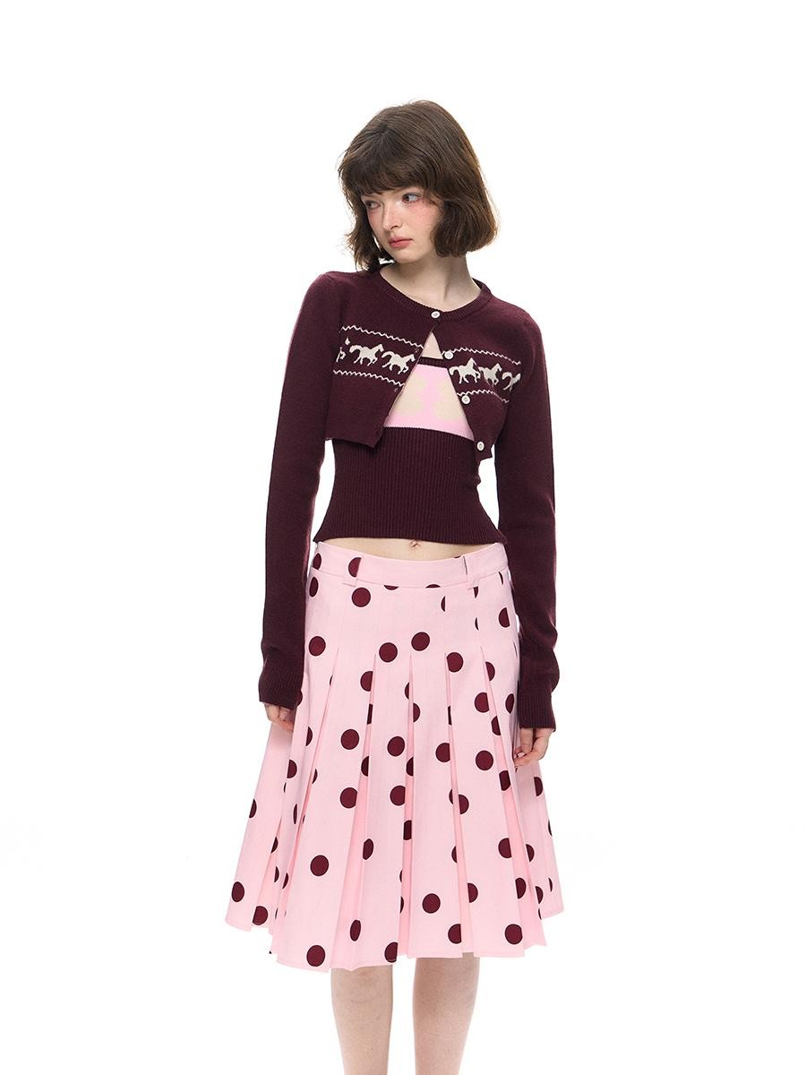Romance Nanci Cropped Animal Print Knit Waist Slimming Women's Acrylic Modal Blend Tube Tops