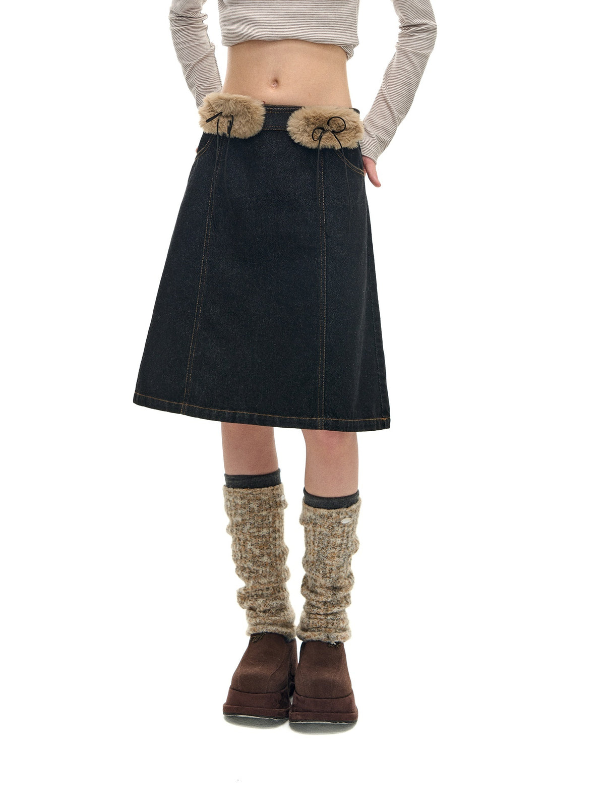 Romance_Nanci_Detachable_Fuzzy_Waistband_A_Line_Low_Waist_Women's_Cotton_Blend_Denim_Skirts_997567955837_MISSTT