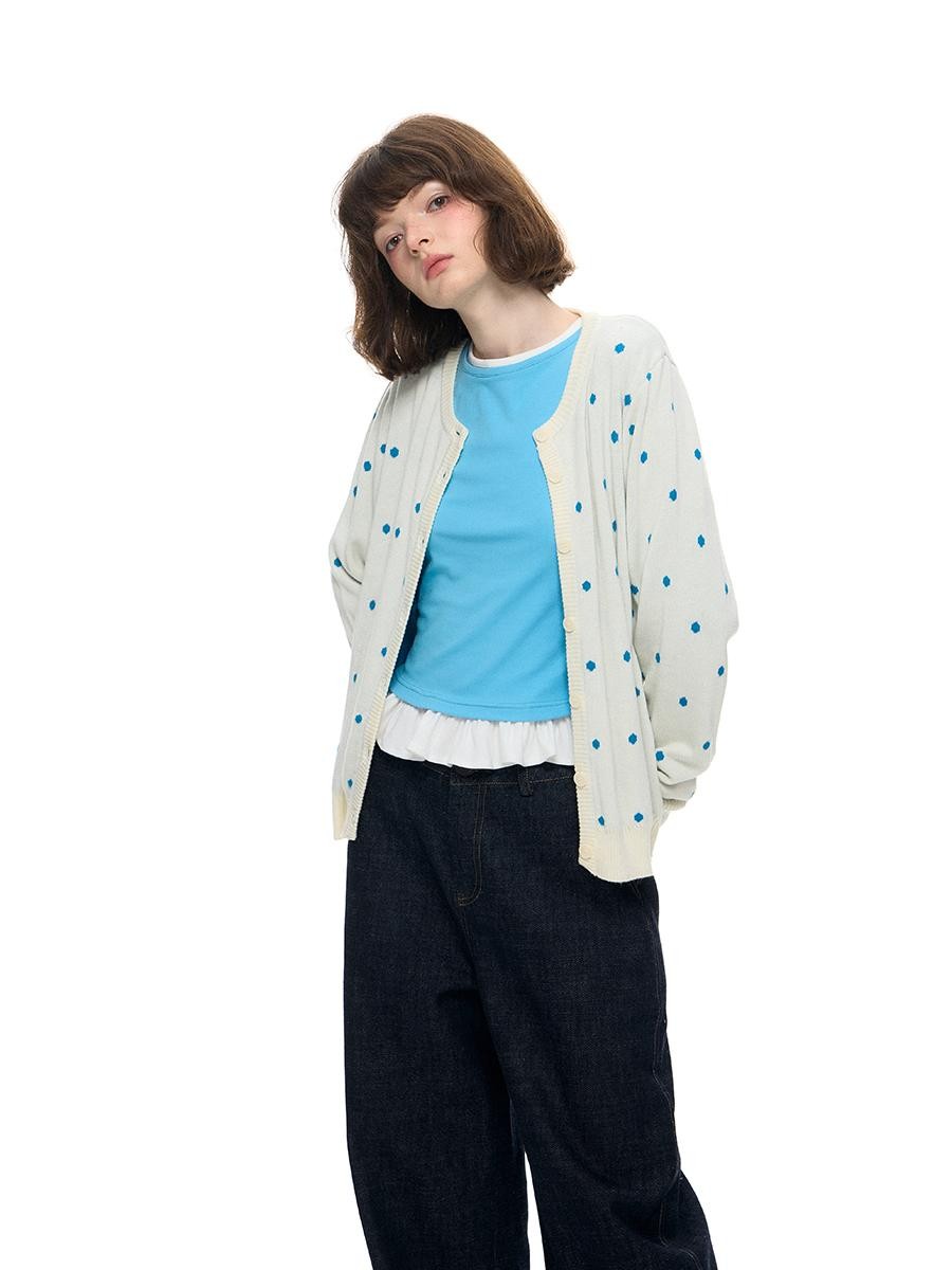 Romance Nanci Lace Trim Colorblock Layered Cutout Spliced Women's Cotton Long Sleeve T-shirts