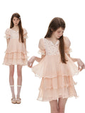 Romance_Nanci_Orange_Pink_Floral_Patchwork_Puff_Sleeve_Women's_Chiffon_Babydoll_Mini_Dresses_1063483025352_MISSTT