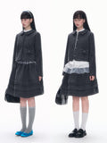 Romance_Nanci_Rose_Floral_Puff_Preppy_Lapel_Button_Women's_Tweed_Matching_Skirt_Sets_850758984097_MISSTT
