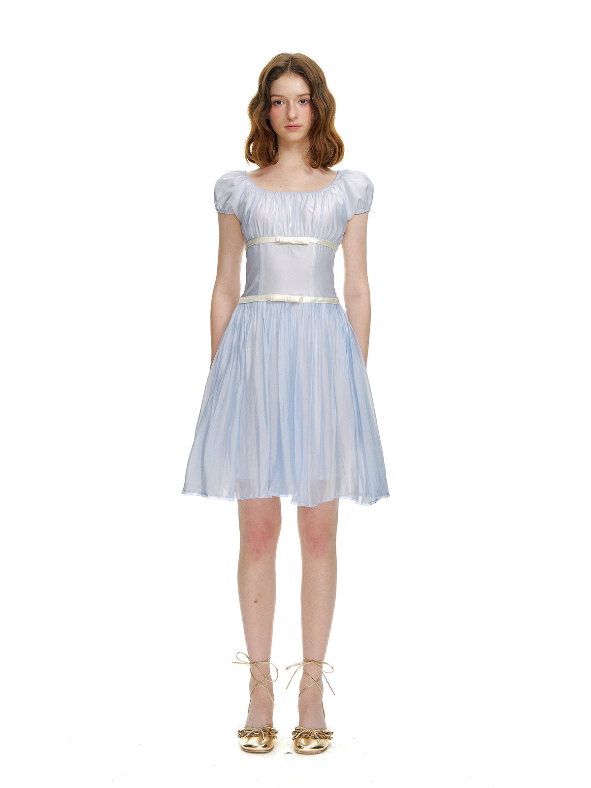 Romance_Nanci_Water_Blue_Pleated_Tie_Waist_Puff_Sleeve_Women's_Casual_Mini_Dresses_1048348523005_MISSTT