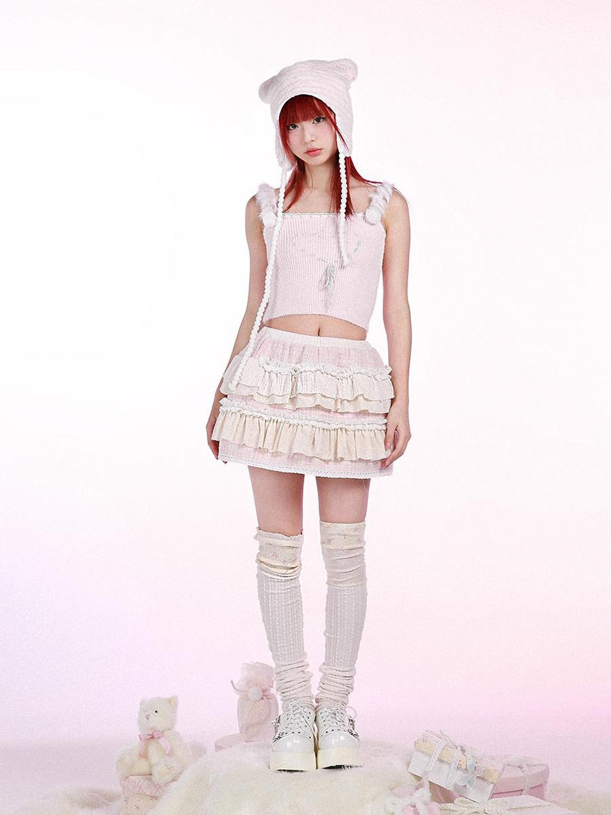 Rose island Asymmetric High Waisted Women's Mini Skirts