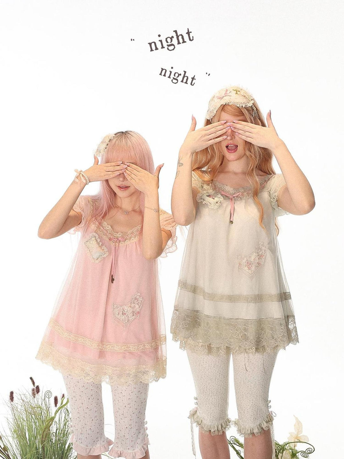 Rose island Embroidered French Lace Mesh Women's Polyamide Babydoll Mini Dresses