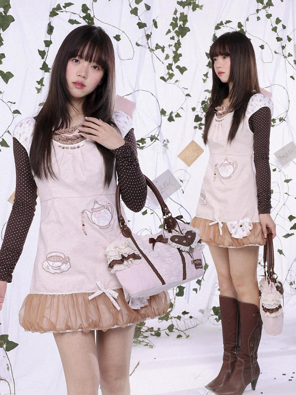 Rose island Lace Layered Cotton Soft Structured Women's Handbags