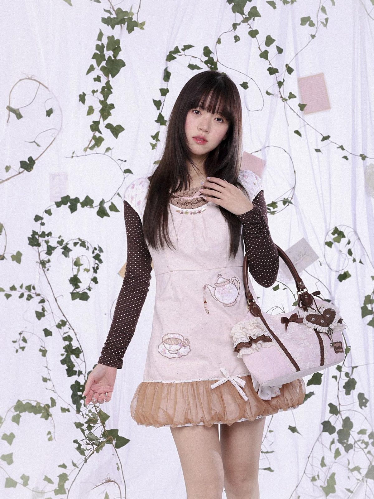 Rose island Lace Layered Cotton Soft Structured Women's Handbags