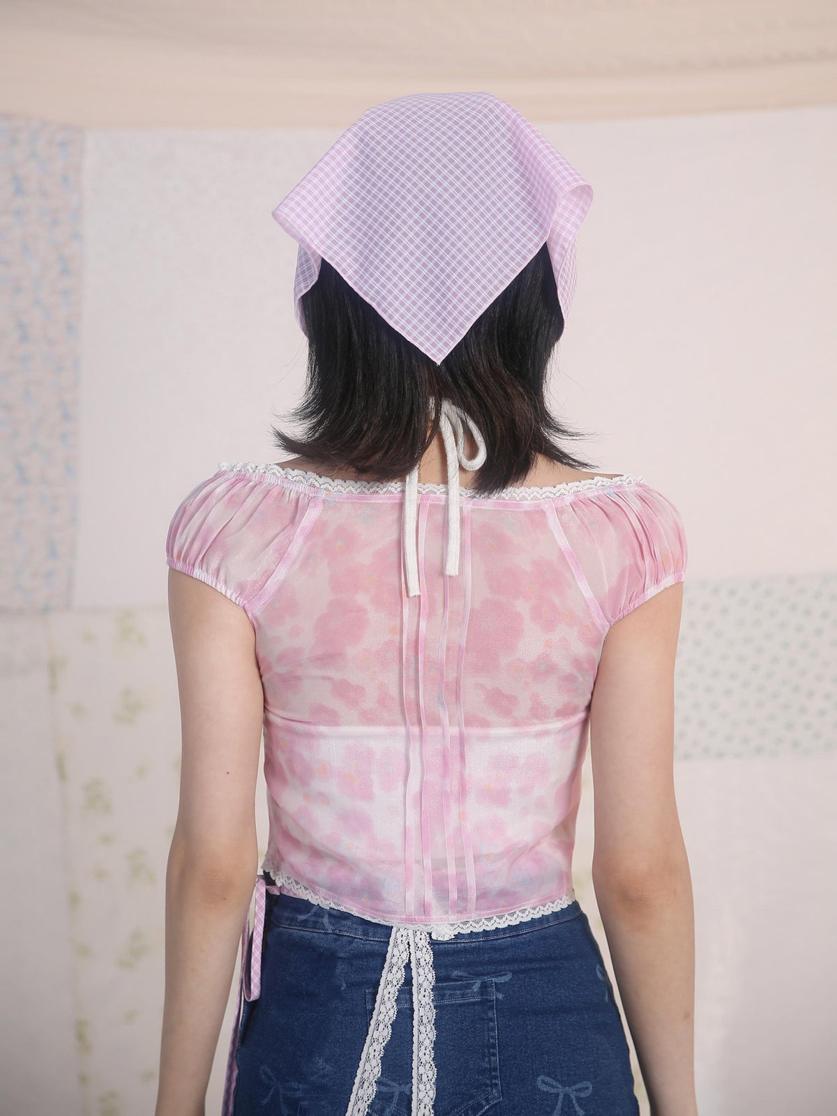Rose island Rhinestone Plaid Women's Headdresses