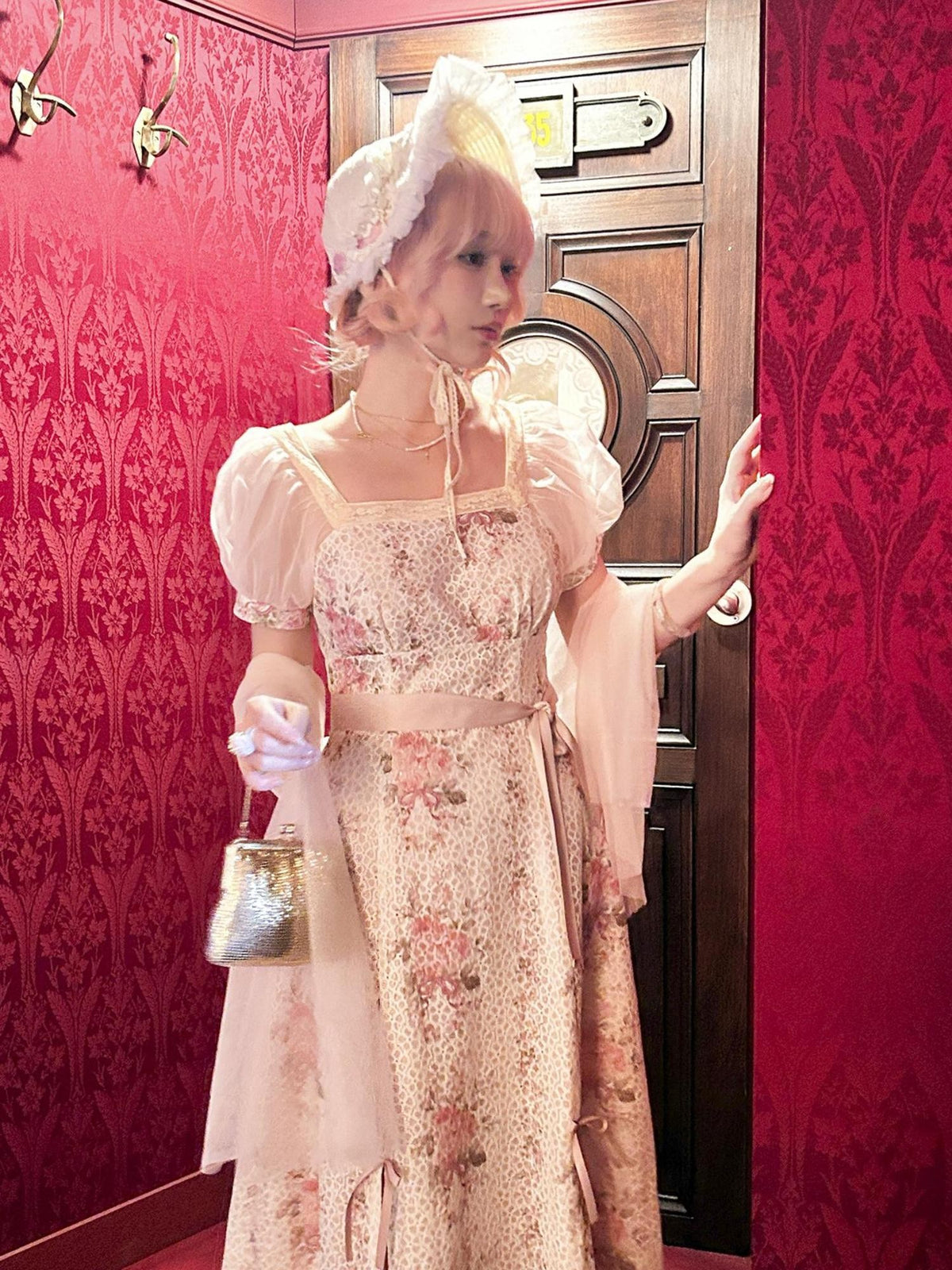 Rose island Shimmer Lace Square Neck High Waist French Style Women's Mesh Casual Maxi Dresses