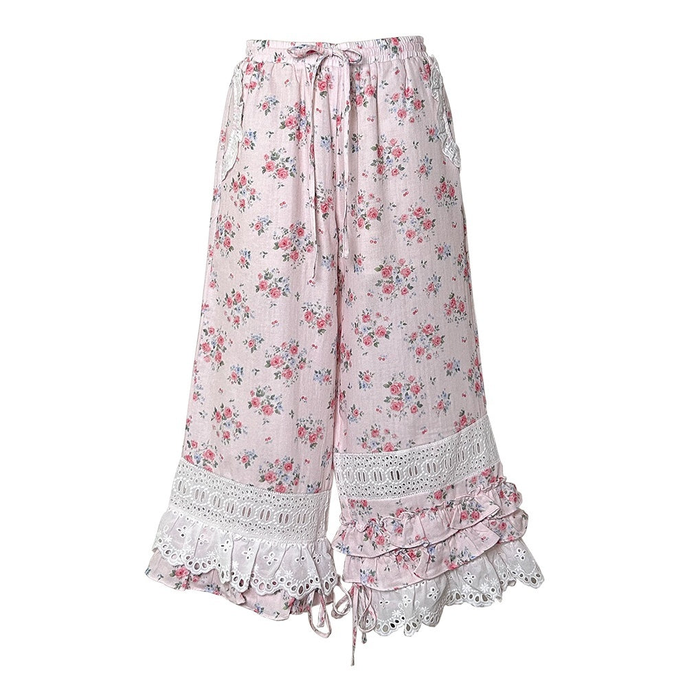 Rose_island_Vintage_Print_Drawstring_Hem_Straight_Leg_Cotton_Women's_Capri_Pants_1071196383109_MISSTT