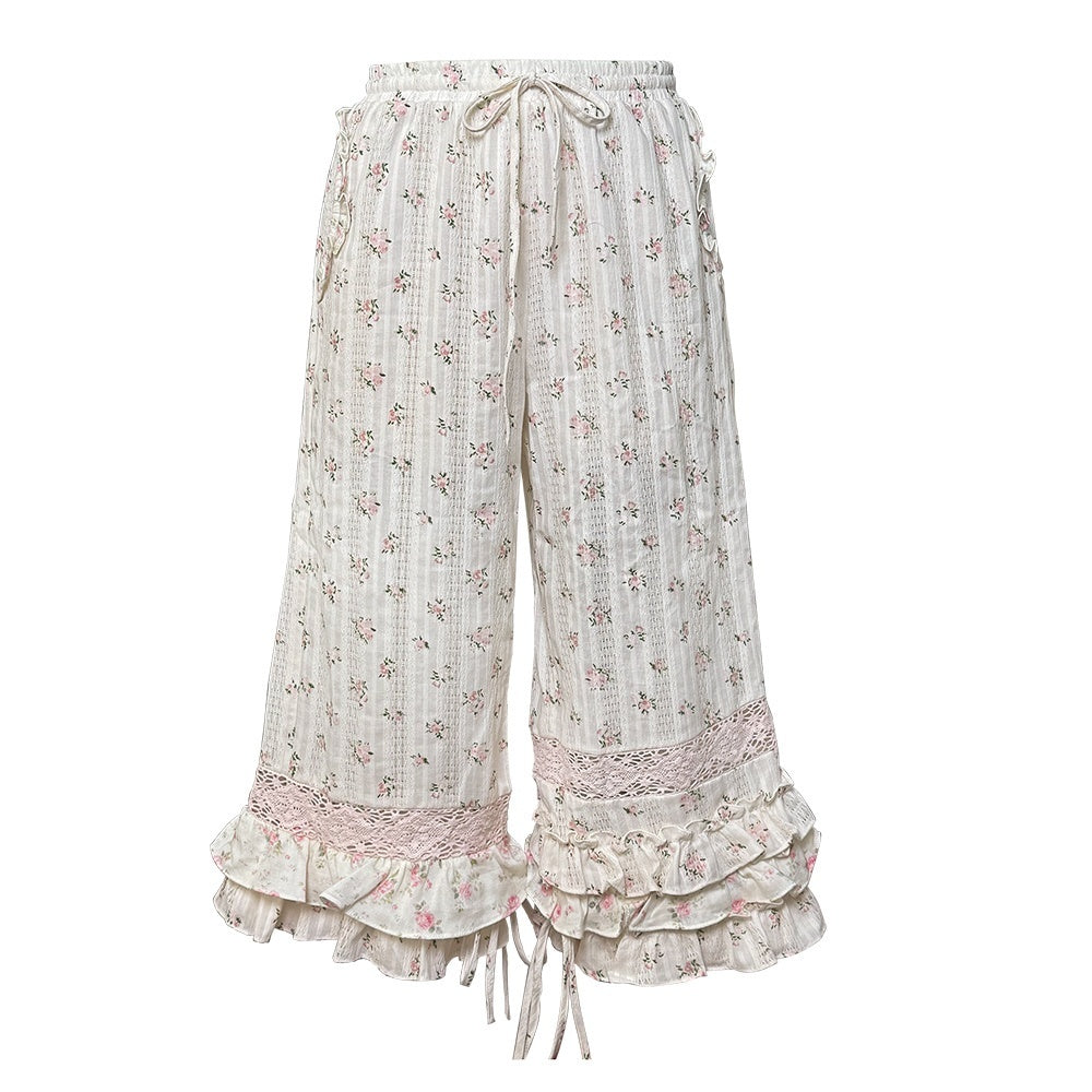 Rose_island_Vintage_Print_Drawstring_Hem_Straight_Leg_Cotton_Women's_Capri_Pants_1071196383109_MISSTT